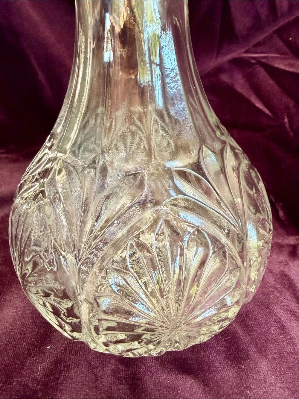 Vintage Anchor Hocking Medallion Clear Glass Decanter